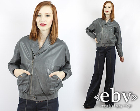 Motorcycle Jacket Grey Leather Coat Grey Leather J