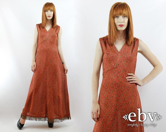 Evening Gown 1970s Dress 70s Party Dress 70s Dress