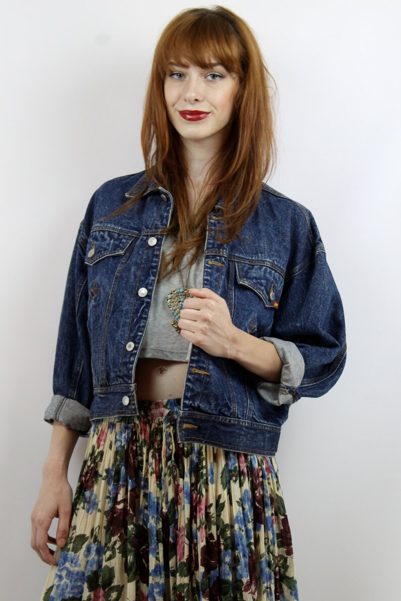 Vintage Jordache Denim Jacket Jordache Jacket Jean Jacket Dark Denim Jacket 90s Jean Jacket 90s Jacket 1990s Jacket 90s Denim Jacket M L image 7