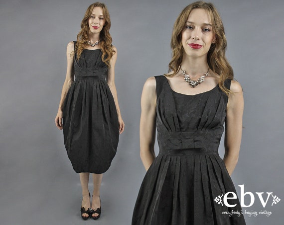 50s Cocktail Dress 50s Party Dress 50s Dress Black