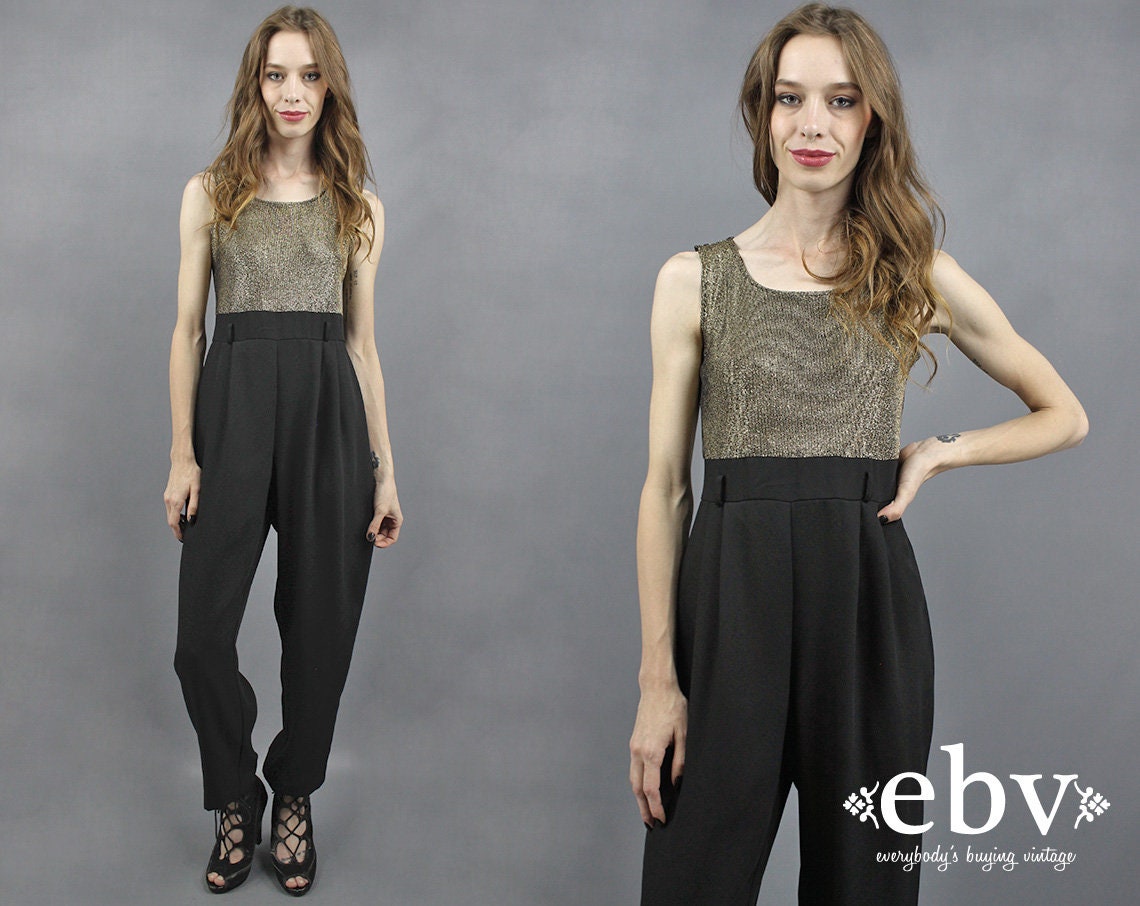 metallic gold jumpsuit