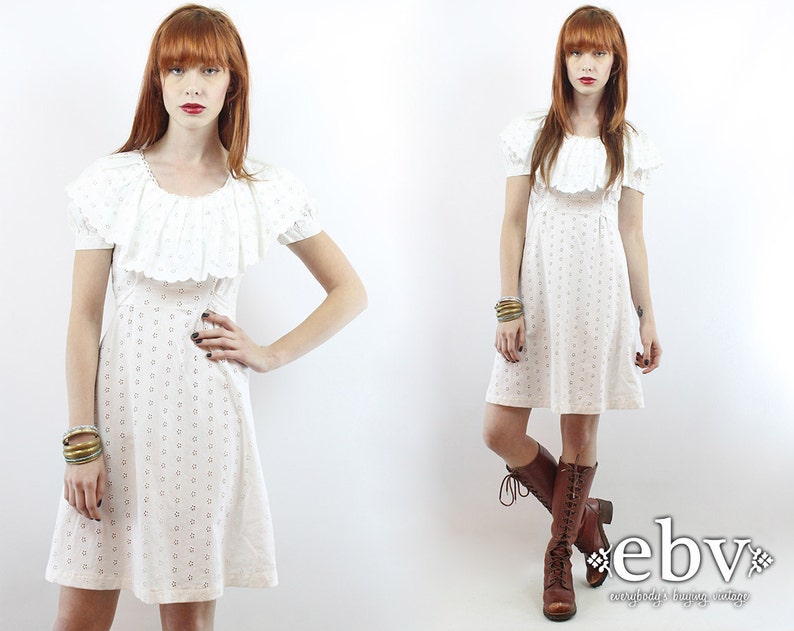 White Puff Sleeve Dress