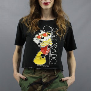 Mickey Crop Top Vintage T Shirt 80s Crop Top 1980s Crop Top Colorado T Shirt Colorado Top Mickey Mouse 1980s Mickey Top 80s Mickey Top S M image 3