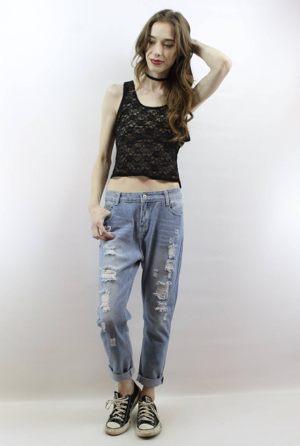 Black Lace Top 90s Grunge Top 90s Crop Top Lace Crop Top 90s Etsy UK