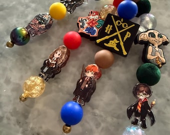 Boy Wizard & Friends | Fisher Extender | Bag Charm | Keychain | Handmade | Accessory