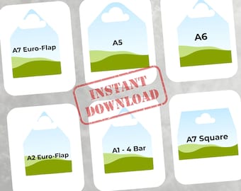 Modello personalizzabile per la fodera interna delle buste, design di cancelleria fai da te, download digitale Canva (oltre 40 formati)