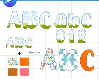 Modello alfabetico preppy in pizzo per Canva / Alfabeto con bordo in pizzo / Cornice per Canva / Lettere doodle in pizzo per Canva / Monogramma con cornice per Canva / Lettere per Canva