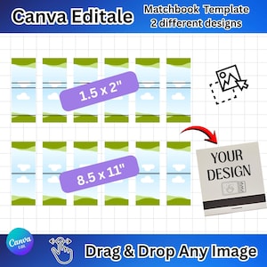 Matchbox Label Canva Templates, Editable Match Box Canva Frames, DIY Matchbox Blank Template, Custom Match box Cover, Match Book SVG