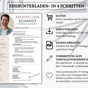 Bewerbungsvorlage Lebenslauf Word - Mac Pages - Canva – Moderner Lebenslauf mit Anschreiben & Deckblatt | freundliche Bewerbungsvorlage 2026 image 10