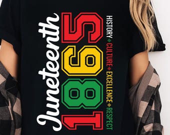 Juneteenth 1865 svg png, Juneteenth svg, Afro-Amerikaanse svg, Juneteenth png, Juneteenth shirt svg, zwarte vrouw svg, zwarte geschiedenis svg png
