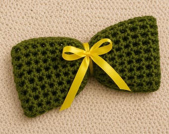 Olijfgroene handgemaakte gehaakte draagtas | Milieuvriendelijke gebreide schoudertas | Esthetisch minimalistisch cadeau voor vrouwen