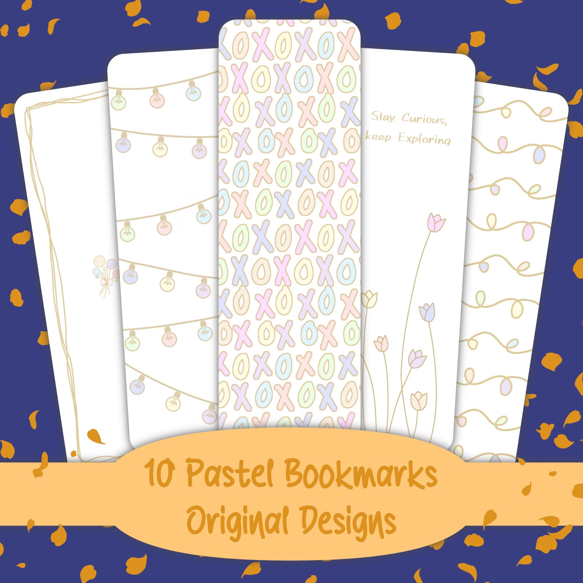 10 Pastel Printable Bookmarks Collection | Minimalistic Original ...