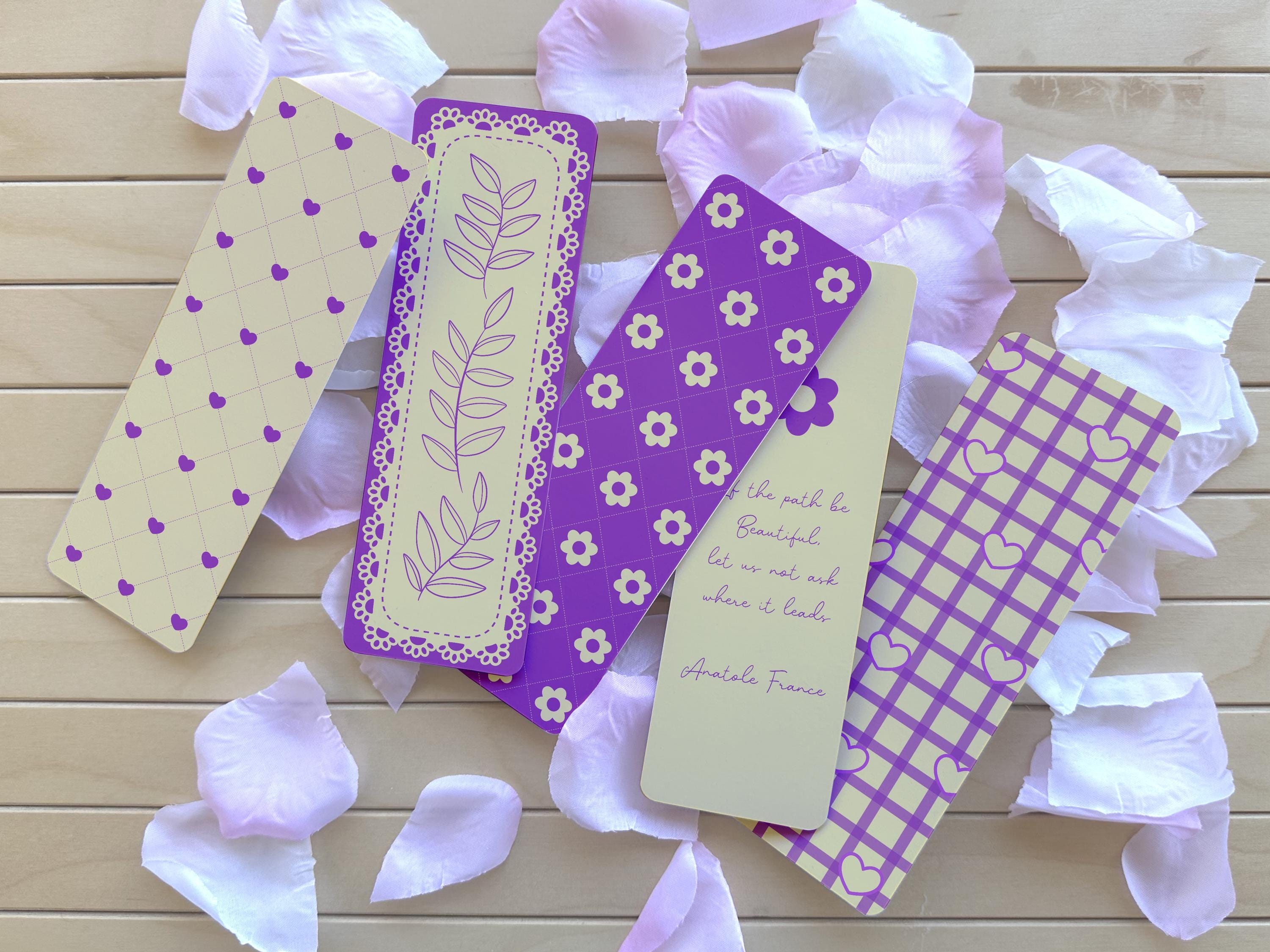 5 Girly Printable Bookmarks Collection | Minimalist Original Designs ...