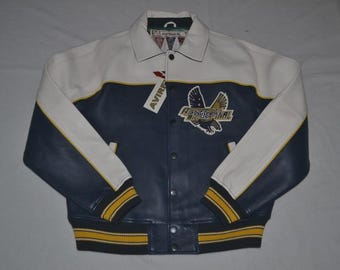 Avirex Leather Bomber Jacket: Men's Flight Jacket with Patches