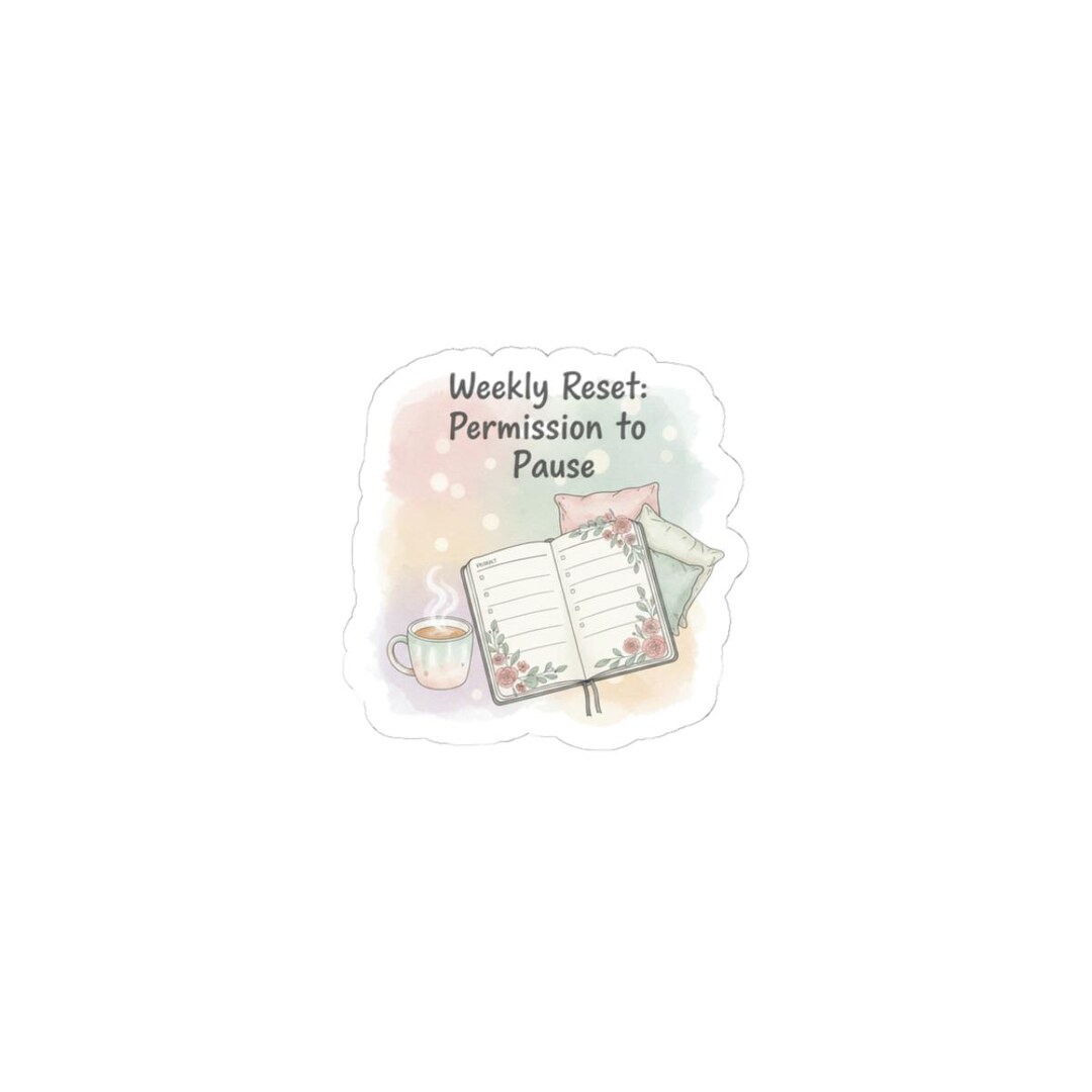 Weekly Reset: Permission to Pause Sticker | Ritualized Rest, Sunday ...
