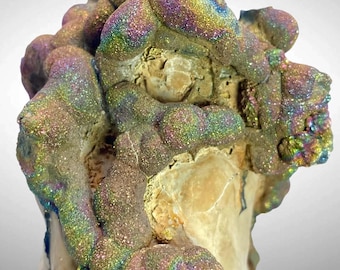 588 Gram Unique Shape Large Piece! Natural Iridescent PYRITE Crystal On Matrix Specimen @PAKISTAN Mineral Collectors/Rainbows/Marcasite