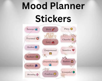 Mood Tracker Stickers – Digital Planner, GoodNotes, Notability (PDF Download)