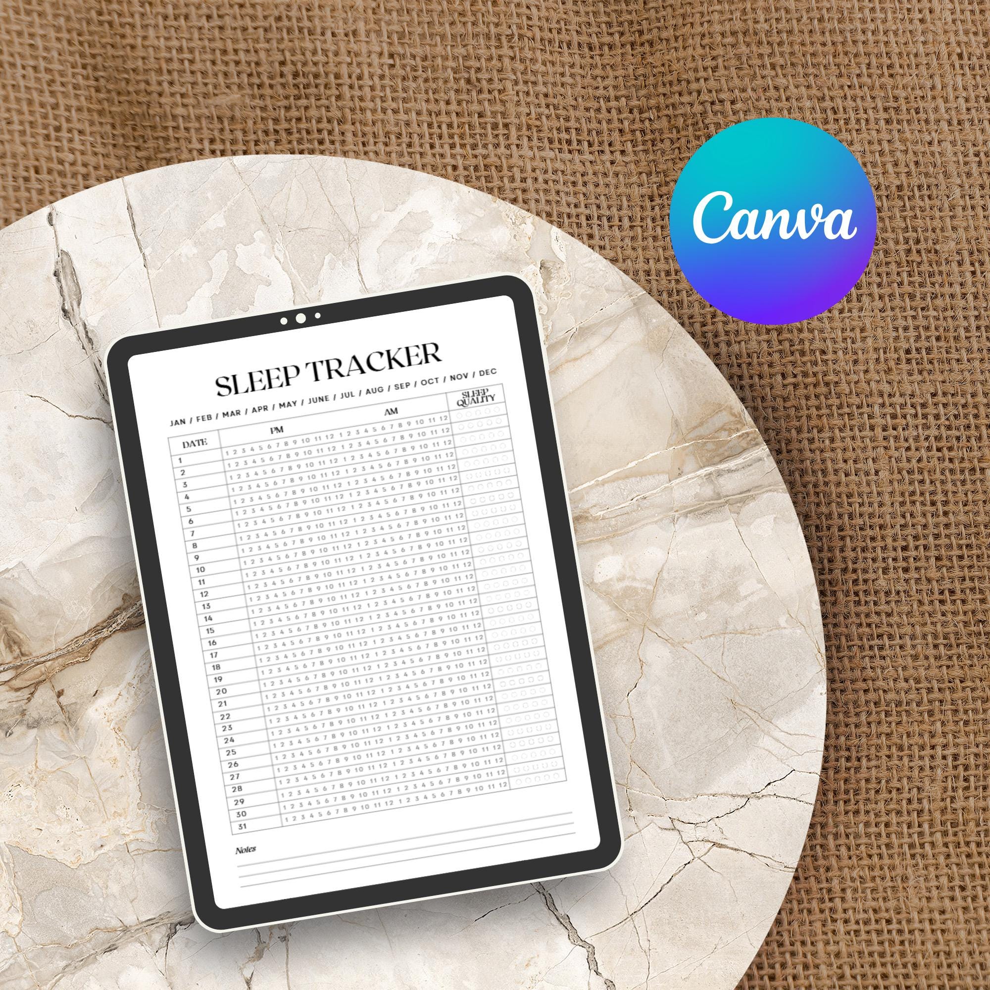 Sleep Journal.pdf Minimalist Sleep Log Tracker Printable | Monthly Sleep Journal (PDF ...