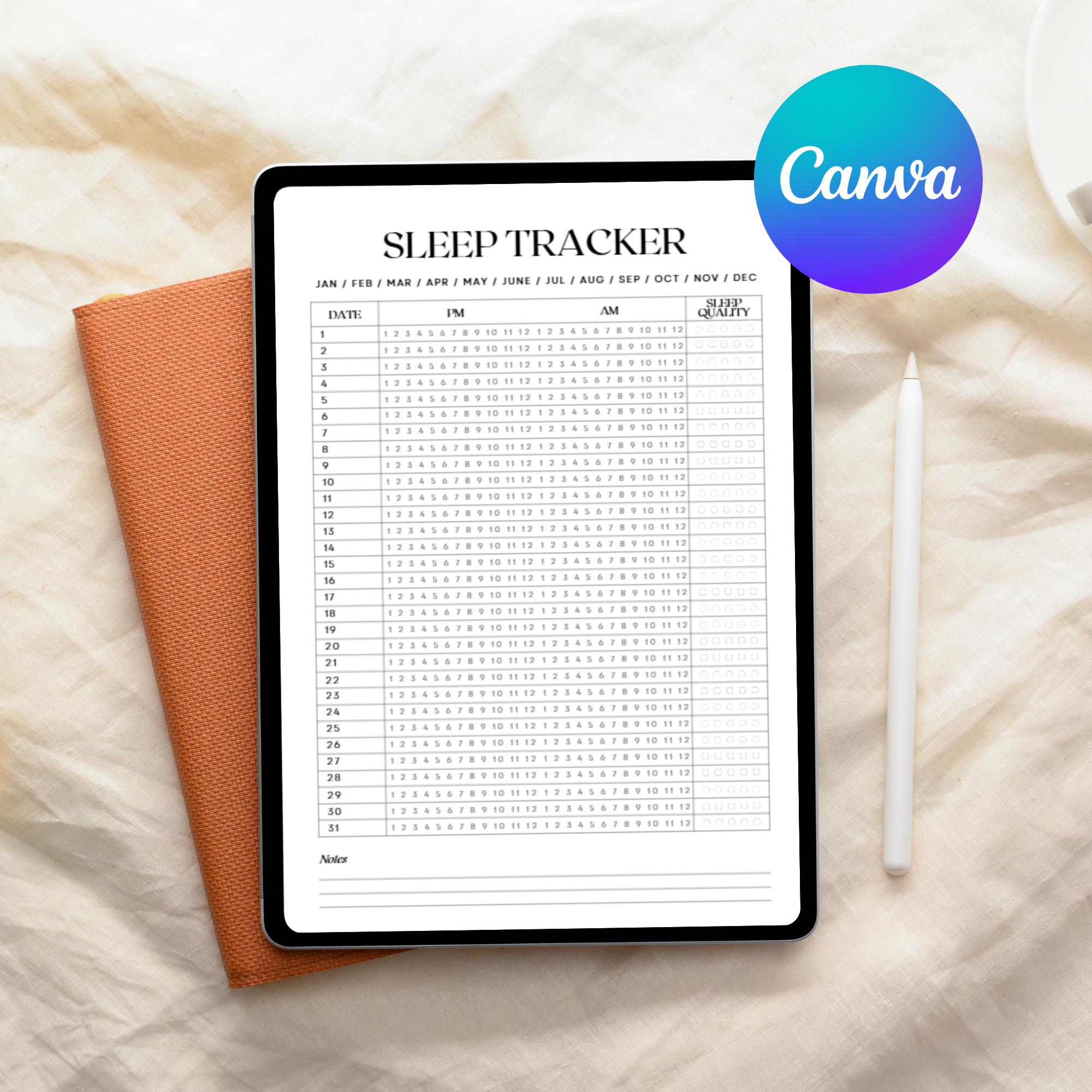 Minimalist Sleep Log Tracker Printable | Monthly Sleep Journal (PDF Download) - Etsy Australia