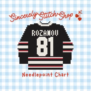 Needlepoint Chart Heated Rivalry Inspired Rozanov Jersey