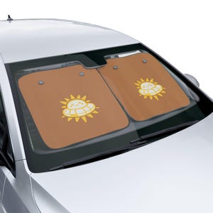 Smiling Sun Floatie Car Sun Shade | Front Windshield Sunshade, UV Protect