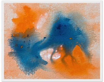 Framed Print, abstract, original painting, 1 6x20″