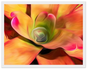 Framed Print, art, home decor, wall art, plant, flower, succulent, 11x14″