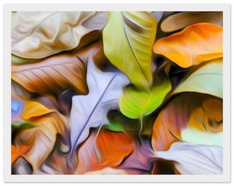 Framed Print, art, home decor, wall art, fall leafs, autumn, nature, 11x14″