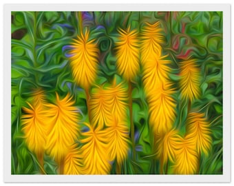 Framed Print, art, home decor, art, flower, flowers 11x14″