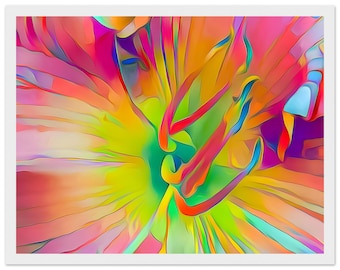 Framed Print, art, home decor, wall art, flower, 11x14″