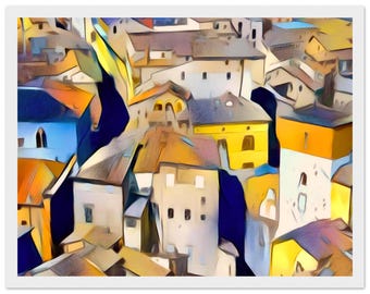 home decor wall art, Framed Print, Siena, Italy, Rooftops, 11x14″