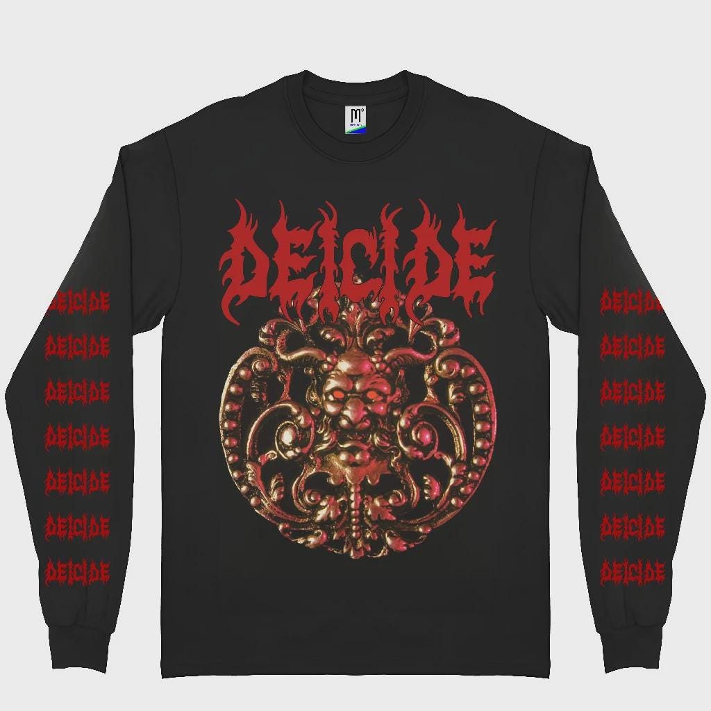 Deicide band t shirt - Etsy 日本