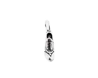 Sterling Silver Running Shoe Pendant Track Cleats Spikes Charm Solid 925 Italy Sterling Silver Running Shoe Pendant Track Cleats Spikes Charm Solid 925 Italy