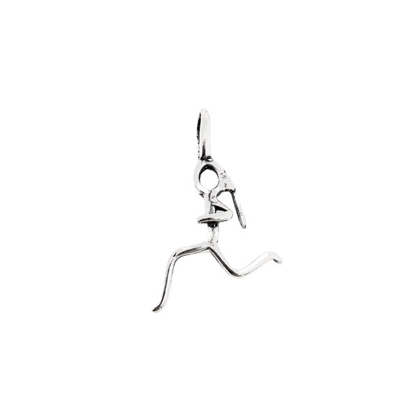 Sterling Silver RUNNING GIRL Charm - Add On Charm - Runner Charm - Running Bracelet Charm - Running Charm - Running Girl - Running Mom - Run