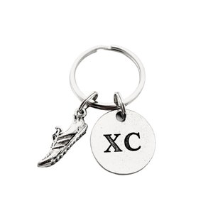 RUN XC Round Pendant Key Chain / Bag Tag 4 Inch Ball Chain - Etsy