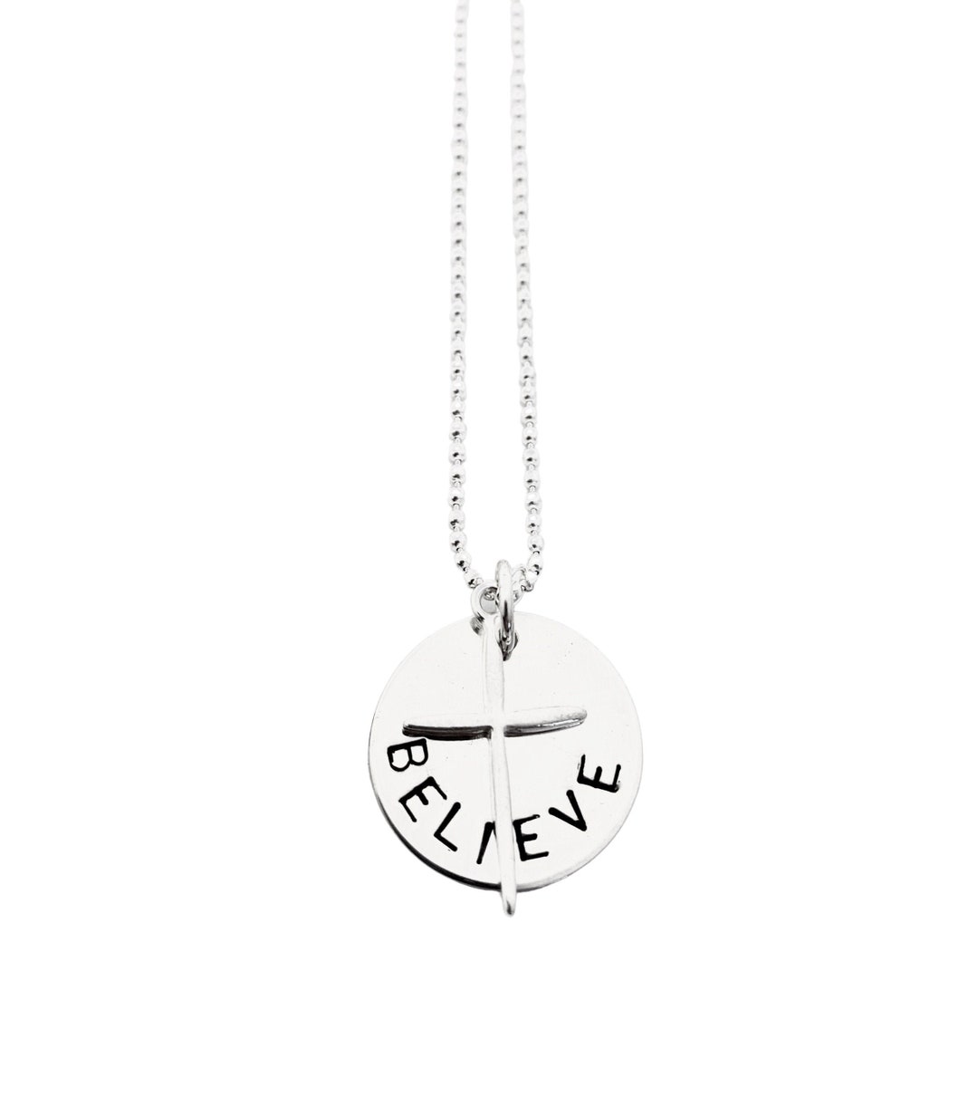 Believe Cross Pendant Necklace