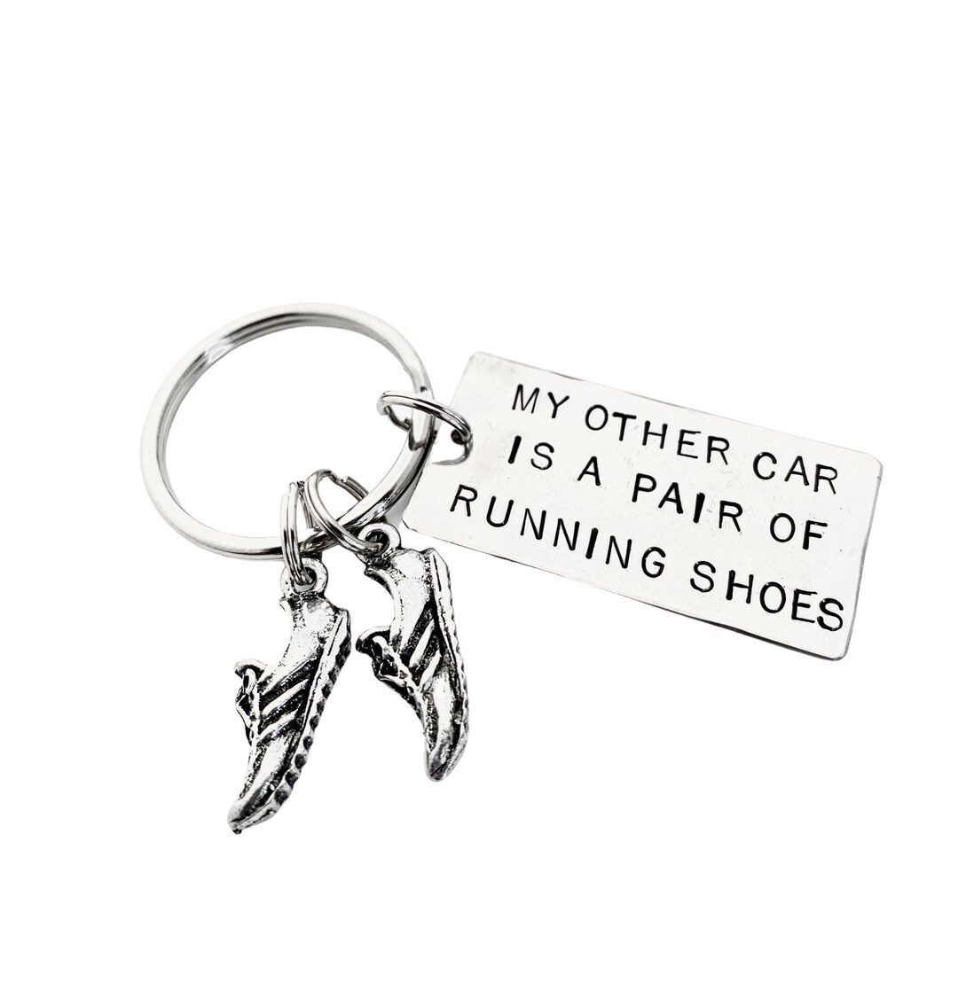 Running Key Chain My Other Car is a Pair of Running Shoes Key Chain