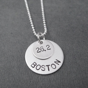 RUNNER RACE Necklace - Wear Your Race Medal Necklace - Sterling- Choose Distance - Choose 16, 18 or 20 inch - Custom Run Race Medal Necklace
