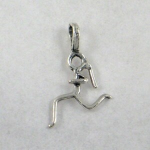Sterling Silver RUNNING GIRL Charm Add on Charm Runner Charm Running ...