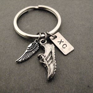 I Run My DISTANCE With WINGS on the Soles of My Shoes Key Chain / Bag ...