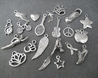 Add ONE (1) PEWTER Charm to your Necklace or Wrap Bracelet or Ornament - See Listing Details for Available Charms
