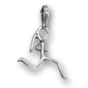 Sterling Silver RUNNING GIRL Charm Add on Charm Runner Charm Running ...