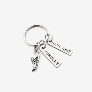 2 TRACK EVENTS Key Chain Shoe, 1 Track Distance or Event Pendant PLUS ...
