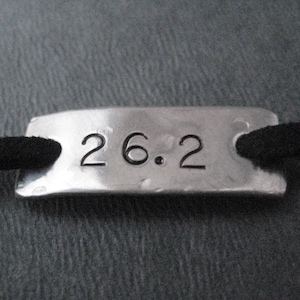 26.2 MARATHON Wrap Bracelet - Marathon Jewelry - Running Jewelry -  Nickel Silver Pendant on 3 feet of Micro Fiber Suede - Shoe Lace Wrap