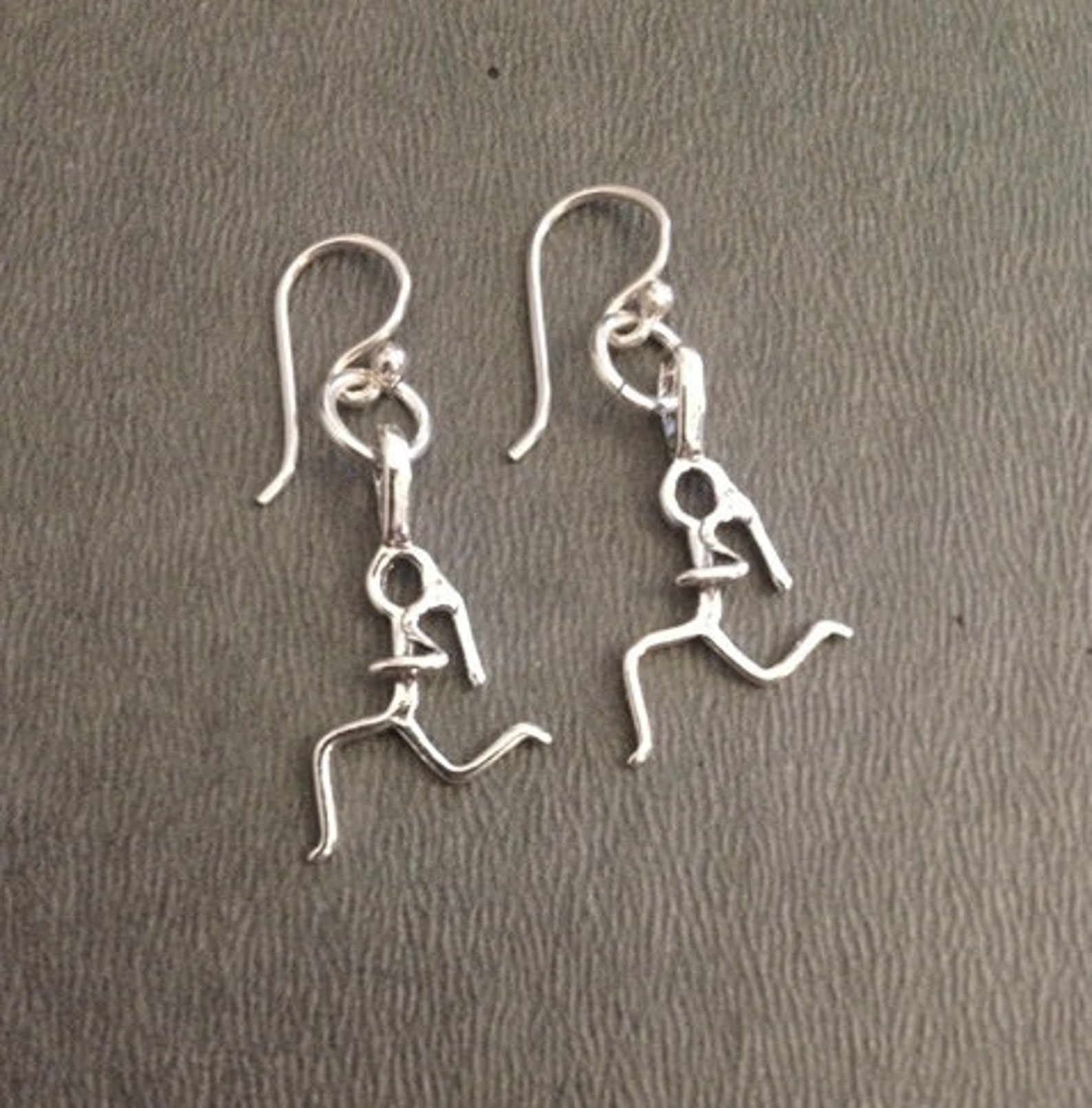 I AM a RUNNING GIRL Sterling Silver Earrings Running Jewelry | Etsy