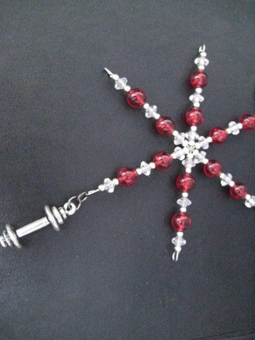 BARBELL Ornament Barbell Weigh Lifting Christmas Ornament / Gift Tag