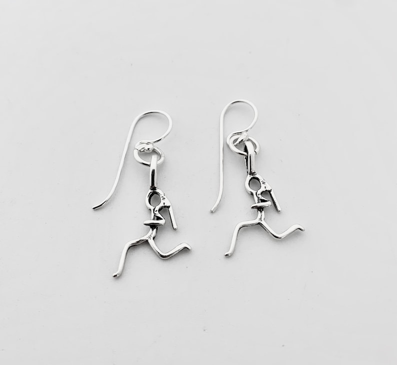 I AM a RUNNING GIRL Sterling Silver Earrings Running Jewelry Etsy
