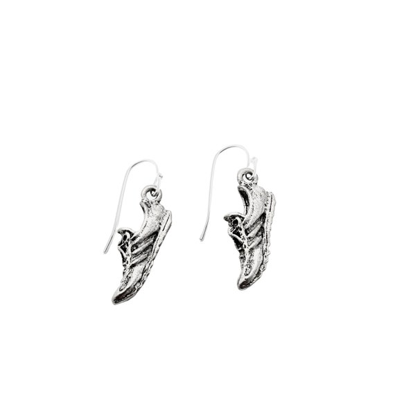 Running shoe earrings sale