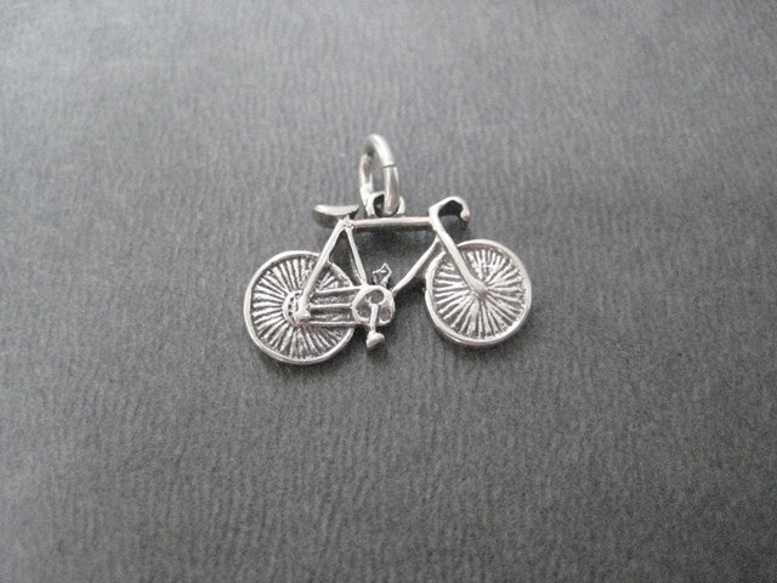 Sterling Silver BICYCLE Charm Add on Charm Bike Charm Etsy