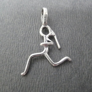 Sterling Silver RUNNING GIRL Charm Add on Charm Runner Charm Running ...